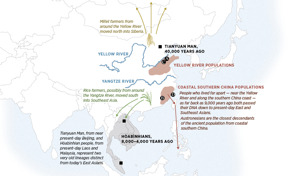 Ancient DNA is revealing the genetic landscape of people who first settled East Asia
